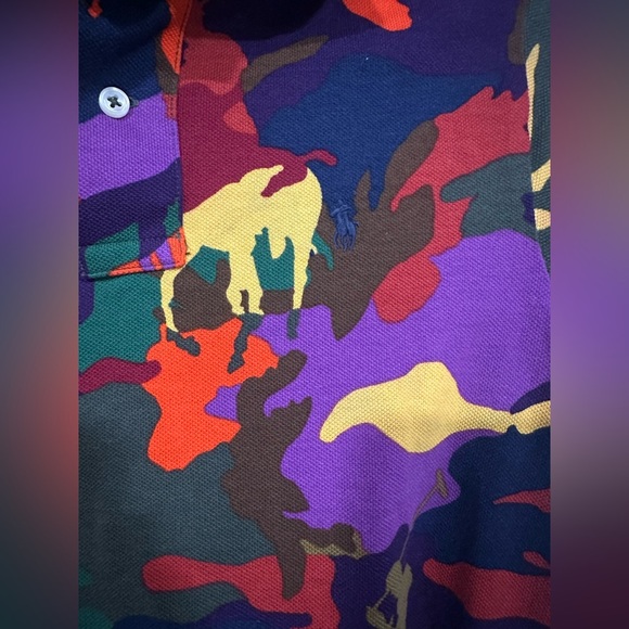 Polo Ralph Lauren Boys Camo Knit Polo Multicolor Pony 10-12 - Picture 5 of 5